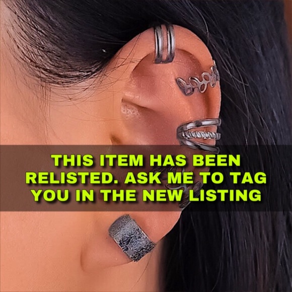 Jewelry - ⚜️[𝟯/$𝟭𝟴]⚜️5 Gun Color Floral Cuff Earrings Set NEW